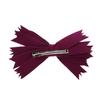 Plum Felt & Wool Strips Hair Bow Clip For Girls Large - Set of 2 view 3