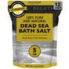 Aromasong Dead Sea Bath Salt - 100% Pure & Natural Dead Sea Salts for Soaking Fine Grain 5 LB - Bulk Resealable Pack - Used for Body wash Scrub - Soak for Women & Men. view 1