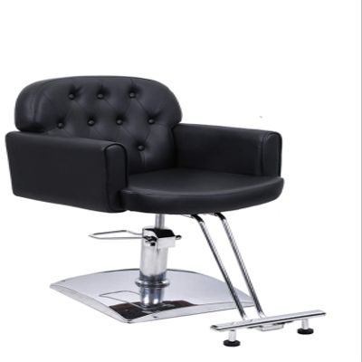 Funnylife Square Base Vintage PU Material Salon Styling Hydraulic Beauty Chair (black)