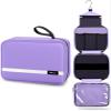 Maliton Toiletry Bag for Men & Women Travel Toiletry Bag Hanging Toiletry Bag Hygiene Organizer with 4 Compartments Waterproof Bathroom Shower Bag Large Toiletries Travel Bag (Purple) view 1