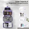 Maliton Toiletry Bag for Men & Women Travel Toiletry Bag Hanging Toiletry Bag Hygiene Organizer with 4 Compartments Waterproof Bathroom Shower Bag Large Toiletries Travel Bag (Purple) view 2