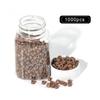 1000 Pcs 5.0 mm Silicone Lined Micro Links Rings Hair Extensions Beads Silicone Lined Beads for Human Hair Extensions and Feather Extensions (Light Brown) view 3