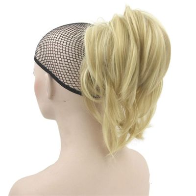 10 Colors Wavy Hair Pieces Claw Ponytail Synthetic Hair Blonde Gray Little Ponytail Clip In Hair #24 12 Inches