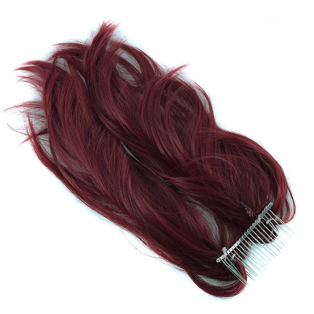 Aonmg Flexible Synthetic Hair Pieces Inserting Comb Ponytail Little Ponytail Clip In Hair s Hairband Accessories BUG 10inches
