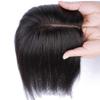 Real Human Hair Clip in Topper for Women Forehead Hairpieces for Top of Head with Natural Middle Parting, 12.6" Dark Brown view 1