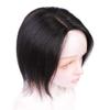 Real Human Hair Clip in Topper for Women Forehead Hairpieces for Top of Head with Natural Middle Parting, 12.6" Dark Brown view 3