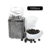 1000 Pcs 5.0 mm Silicone Lined Micro Links Rings Hair Extensions Beads Silicone Lined Beads for Human Hair Extensions and Feather Extensions (Dark Brown) view 3