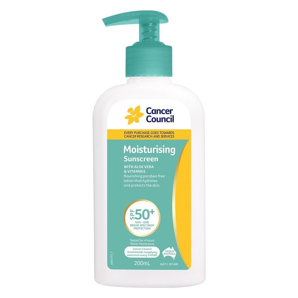 CANCER COUNCIL SPF50+ Moisturising Sunscreen Pump 200mL