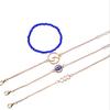 Blue Bead Chain Devil's Eye Bracelet Set view 2