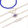 Blue Bead Chain Devil's Eye Bracelet Set view 3