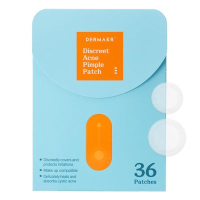 DERMAKR Discreet Acne Pimple Patch | Spot Cover & Treatment Solution Cystic Acne & Pimple | Hydrocolloid Facial Stickers | Waterproof Patches Invisibly Cover Pimples (2packs)