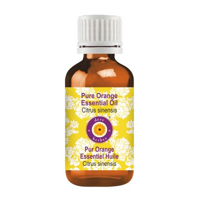 dve herbes Orange Essential Oil (Citrus sinensis) Pure | Non-Sticky | Non-Greasy | Lightweight | Men & Women | All Skin Types | Steam Distilled 15ml (0.5 oz)