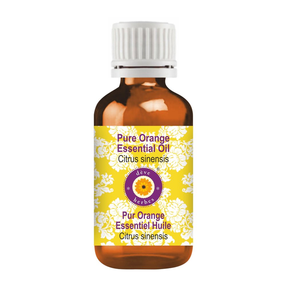 dve herbes Orange Essential Oil (Citrus sinensis) Pure | Non-Sticky | Non-Greasy | Lightweight | Men & Women | All Skin Types | Steam Distilled 15ml (0.5 oz)
