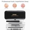 JPNK Blackhead Remover Tool Comedones Extractor Acne Removal Kit for Blemish, Whitehead Popping, 6 Pcs Zit Removing for Nose Face Tools with a Leather Bag (Black) view 3