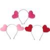 Lurrose 6pcs Heart Head Headbands Valentine's Day Head Boppers Hair Bands Love Heart Headwear for Wedding Holiday Costume Party view 2