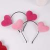 Lurrose 6pcs Heart Head Headbands Valentine's Day Head Boppers Hair Bands Love Heart Headwear for Wedding Holiday Costume Party view 3