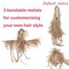 12 inch Synthetic DIY Hair Black Blonde Brown Braids Claw On Ponytail Clip In On Hair s Hair Ponytail Hair Pieces dark black 12 Inches view 4