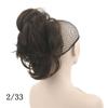 10 Colors Hair Pieces Claw Ponytail Synthetic Hair Burgundy Black Clip In Hair s Little Ponytail 1B/30HL 12 Inches view 2