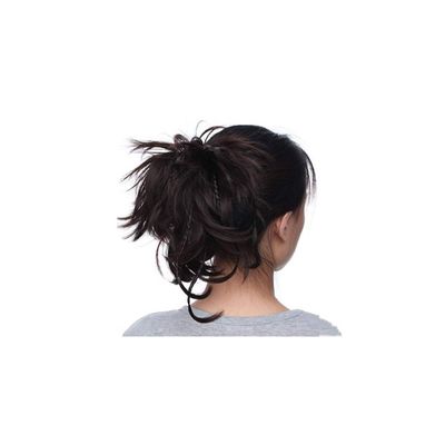 12 inch Synthetic DIY Hair Black Blonde Brown Braids Claw On Ponytail Clip In On Hair s Hair Ponytail Hair Pieces dark brown 12 Inches