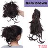 12 inch Synthetic DIY Hair Black Blonde Brown Braids Claw On Ponytail Clip In On Hair s Hair Ponytail Hair Pieces dark brown 12 Inches view 2