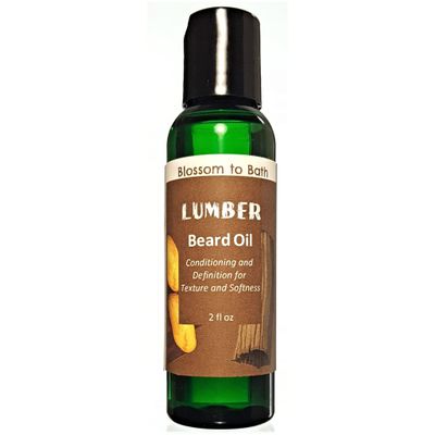 Blossom to Bath Lumber Beard Oil (2 ounce) - Pure Essential Oil Fragrance - Defines And Softens with a Vigorous Woodsy Scent