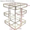 Vintage Glow Antique 360 Degree Rotating Makeup Organizer,4-Tier Spinning Perfume Tray,Countertop Cosmetic Storage ,Glass Beauty Display,Retro Large Capacity Vanity Organizer for Brushes Skincare view 4