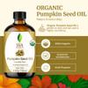 SVA Pumpkin Seed Oil Organic - 4 Fl Oz  100% Natural Cold Pressed Organic Pumpkin oil - for Face, Skin Care, Hair Care, Scalp Massage & Body Massage  Carrier Oil with Dropper view 2