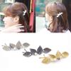 Set of 3 Lady Women Sweet Alloy Hairpin Hair Clip Fashion Hair Clamp Hair Barrettes (Leaf style) view 1