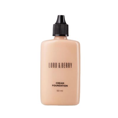 Lord & Berry CREAM FOUNDATION Makeup Long Lasting Full Coverage Lightweight Liquid Foundation Contains Antioxidants, Moisturizers, UVA-UVB Filters & Anti-Pollution Extracts, Fair Ivory, 1.69 Fl oz
