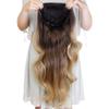 Kori Koli 24" Long Wavy Clip in Half Head Tied Wig Blonde Premium Japanese Synthetic fibers Hair Extensions For Women 210g 7-2-3# view 1