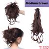 12 inch Synthetic DIY Hair Black Blonde Brown Braids Claw On Ponytail Clip In On Hair s Hair Ponytail Hair Pieces medium brown 12 Inches view 2