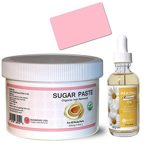 Sugaring NYC Paste 12oz Jar with Waxing & Sugaring Healing Oil, Plastic Sugaring applicator