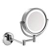 8 inches LED Lights Vanity Cosmetic Magnifying Makeup Mirrors Wall Bathroom Magnification Shaving Mirror with Electrical Plug Chrome,10X view 1