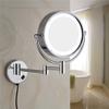 8 inches LED Lights Vanity Cosmetic Magnifying Makeup Mirrors Wall Bathroom Magnification Shaving Mirror with Electrical Plug Chrome,10X view 3