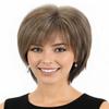 SEVENCOLORS Short Hair Wigs with Bangs Dark Brown Mixed Blonde Pixie Cut Wig for Women Straight Synthetic Fiber Wigs view 1