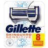 Gillette Skinguard Sensitive Razor Blades For Men, Refills With Precision Trimmer, 8 Count, Pack Of 1 view 1