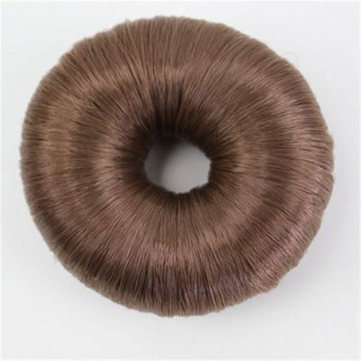 4Color Donut hair bun Women Synthetic Fiber Hair Bun Donuts Ring Blonde Hair Wig #6