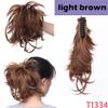 12 inch Synthetic DIY Hair Black Blonde Brown Braids Claw On Ponytail Clip In On Hair s Hair Ponytail Hair Pieces light brown 12 Inches view 2