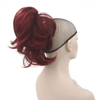10 Colors Curly Short Hair Pieces Claw Ponytails Synthetic Hair Accessories Blonde Little Ponytail Clip In Hair 4/30HL 12 Inches