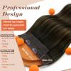 Sunny Hair Wire Hair Extensions Real Human Hair Fish Line Human Hair Extensions Invisible Wire Extensions Dark Brown to Light Brown with Dark Brown #2/2/6 14 Inch view 2