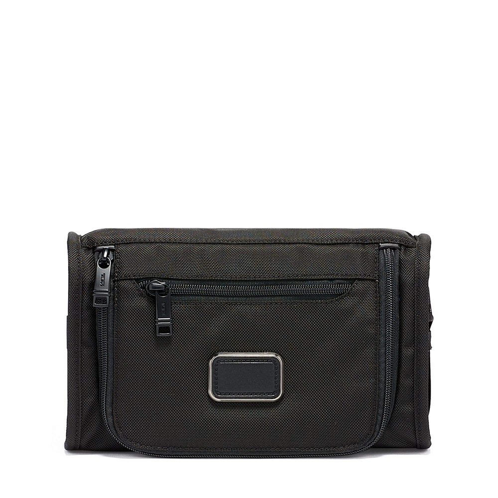 TUMI - Alpha Travel Kit - Travel Toiletry Bag - Compact Travel Organizer for Cosmetics & Essentials - TUMI Tracer - Black