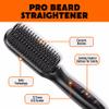 Tame The Wild Pro Beard Straightener for Men - Premium Heated Beard Brush - Anti-Scald Ionic Generator - 12 Temp Settings - LED Display - for Beards Over 2" Long view 2