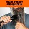 Tame The Wild Pro Beard Straightener for Men - Premium Heated Beard Brush - Anti-Scald Ionic Generator - 12 Temp Settings - LED Display - for Beards Over 2" Long view 3