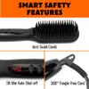Tame The Wild Pro Beard Straightener for Men - Premium Heated Beard Brush - Anti-Scald Ionic Generator - 12 Temp Settings - LED Display - for Beards Over 2" Long view 4