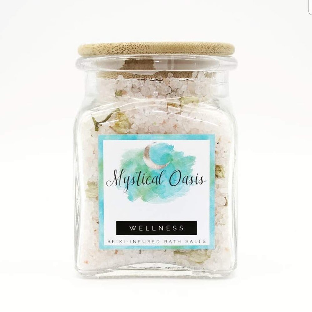 Bath Salt | Luxury Bath Salts | Reiki Infused - 100% Pure Therapeutic Grade Essential Oils, Organic Flowers