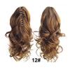 16 Inch Short Curly Claw Ponytails s High Temperature Fiber Synthetic Clip-In Pony Tail Hairpiece Blonde Brown #12 16 Inches view 2