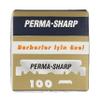 100 Perma-Sharp Straight Edge Razor Blades for use in Professional Barber Razors - New Packaging view 1