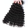 Brazilian Virgin Human Hair Deep Wave One Bundles 14 Inch Wet and Wavy Bundles Deep Wave Human Hair Bundles Virgin Hair Deep Curly Weave Extension Natural Black Color (One Bundle) view 2