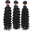 Brazilian Virgin Human Hair Deep Wave One Bundles 14 Inch Wet and Wavy Bundles Deep Wave Human Hair Bundles Virgin Hair Deep Curly Weave Extension Natural Black Color (One Bundle) view 3