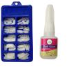 CartKing Artificial Reusable Nails Set With Glue(Small), Extreme Upper Arch For a Dramatic Look, Empress Curve, Perfect For Nails Extension -100 Nails view 1